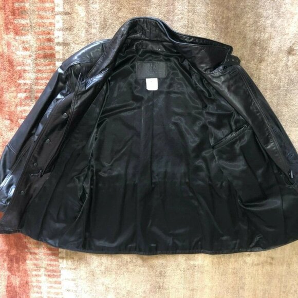 Vintage The Leather Ranch Le Ranch du Cuir Leather Jacket men's Canadian Sz 2 - Picture 3 of 9